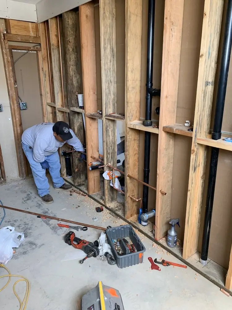 Commercial rough-in plumbing for Gas Line Repair in North Plains